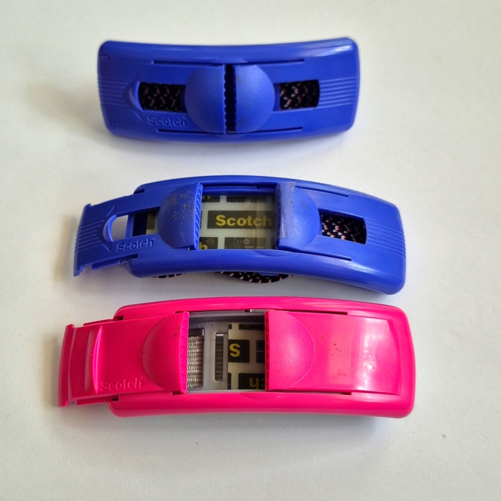 Vintage 90's Scotch Pop Up Tape Wrist Hand Dispensers Pink Blur 90s Y2K